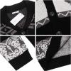 imageCOOFANDY Mens Christmas Cardigans Ugly Xmas Sweaters Reindeer Snowflake Shawl Collar Knitted Cardigan SweaterSkeleton