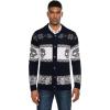 imageCOOFANDY Mens Christmas Cardigans Ugly Xmas Sweaters Reindeer Snowflake Shawl Collar Knitted Cardigan SweaterSkeleton