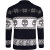 imageCOOFANDY Mens Christmas Cardigans Ugly Xmas Sweaters Reindeer Snowflake Shawl Collar Knitted Cardigan SweaterSkeleton