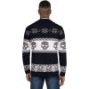 imageCOOFANDY Mens Christmas Cardigans Ugly Xmas Sweaters Reindeer Snowflake Shawl Collar Knitted Cardigan SweaterSkeleton