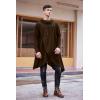 imageCOOFANDY Mens Hooded Poncho Cape Cloak Casual Asymmetric Hem Hoodie SweatshirtsDark Brown