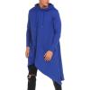 imageCOOFANDY Mens Hooded Poncho Cape Cloak Casual Asymmetric Hem Hoodie SweatshirtsSnorkel Blue