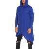 imageCOOFANDY Mens Hooded Poncho Cape Cloak Casual Asymmetric Hem Hoodie SweatshirtsSnorkel Blue