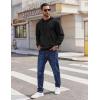 imageCOOFANDY Mens Hoodies Pullover Long Sleeve Casual Fashion Sweatshirts Drawstring Gym Hooded Shirt with Kanga PocketBlack