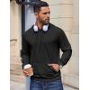 imageCOOFANDY Mens Hoodies Pullover Long Sleeve Casual Fashion Sweatshirts Drawstring Gym Hooded Shirt with Kanga PocketBlack