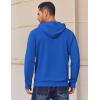 imageCOOFANDY Mens Hoodies Pullover Long Sleeve Casual Fashion Sweatshirts Drawstring Gym Hooded Shirt with Kanga PocketBlue