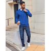 imageCOOFANDY Mens Hoodies Pullover Long Sleeve Casual Fashion Sweatshirts Drawstring Gym Hooded Shirt with Kanga PocketBlue
