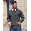 imageCOOFANDY Mens Hoodies Pullover Long Sleeve Casual Fashion Sweatshirts Drawstring Gym Hooded Shirt with Kanga PocketGrey