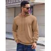 imageCOOFANDY Mens Hoodies Pullover Long Sleeve Casual Fashion Sweatshirts Drawstring Gym Hooded Shirt with Kanga PocketKhaki