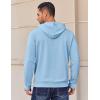 imageCOOFANDY Mens Hoodies Pullover Long Sleeve Casual Fashion Sweatshirts Drawstring Gym Hooded Shirt with Kanga PocketLight Blue