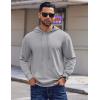 imageCOOFANDY Mens Hoodies Pullover Long Sleeve Casual Fashion Sweatshirts Drawstring Gym Hooded Shirt with Kanga PocketLight Grey