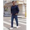 imageCOOFANDY Mens Hoodies Pullover Long Sleeve Casual Fashion Sweatshirts Drawstring Gym Hooded Shirt with Kanga PocketNavy Blue