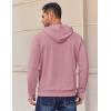 imageCOOFANDY Mens Hoodies Pullover Long Sleeve Casual Fashion Sweatshirts Drawstring Gym Hooded Shirt with Kanga PocketPink