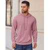 imageCOOFANDY Mens Hoodies Pullover Long Sleeve Casual Fashion Sweatshirts Drawstring Gym Hooded Shirt with Kanga PocketPink