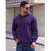 imageCOOFANDY Mens Hoodies Pullover Long Sleeve Casual Fashion Sweatshirts Drawstring Gym Hooded Shirt with Kanga PocketPurple
