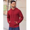 imageCOOFANDY Mens Hoodies Pullover Long Sleeve Casual Fashion Sweatshirts Drawstring Gym Hooded Shirt with Kanga PocketRed