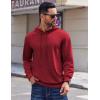imageCOOFANDY Mens Hoodies Pullover Long Sleeve Casual Fashion Sweatshirts Drawstring Gym Hooded Shirt with Kanga PocketRed