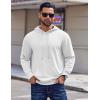 imageCOOFANDY Mens Hoodies Pullover Long Sleeve Casual Fashion Sweatshirts Drawstring Gym Hooded Shirt with Kanga PocketWhite