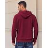 imageCOOFANDY Mens Hoodies Pullover Long Sleeve Casual Fashion Sweatshirts Drawstring Gym Hooded Shirt with Kanga PocketWine Red