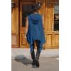 imageCOOFANDY Mens Long Hooded Cardigan Sleeveless Ruffle Shawl Collar Lightweight Open Front Drape Kimono VestNavy