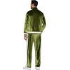imageCOOFANDY Mens Tracksuit 2 Piece Set Velour Sweatsuit Jogging Suits Full Zip Jacket Pants OutfitsArmy Green