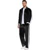 imageCOOFANDY Mens Tracksuit 2 Piece Set Velour Sweatsuit Jogging Suits Full Zip Jacket Pants OutfitsBlack