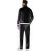 imageCOOFANDY Mens Tracksuit 2 Piece Set Velour Sweatsuit Jogging Suits Full Zip Jacket Pants OutfitsBlack