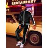 imageCOOFANDY Mens Tracksuit 2 Piece Set Velour Sweatsuit Jogging Suits Full Zip Jacket Pants OutfitsBlack