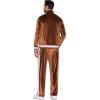 imageCOOFANDY Mens Tracksuit 2 Piece Set Velour Sweatsuit Jogging Suits Full Zip Jacket Pants OutfitsBrown