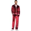 imageCOOFANDY Mens Tracksuit 2 Piece Set Velour Sweatsuit Jogging Suits Full Zip Jacket Pants OutfitsBurgundy