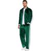 imageCOOFANDY Mens Tracksuit 2 Piece Set Velour Sweatsuit Jogging Suits Full Zip Jacket Pants OutfitsEvergreen