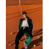 imageCOOFANDY Mens Tracksuit 2 Piece Set Velour Sweatsuit Jogging Suits Full Zip Jacket Pants OutfitsEvergreen