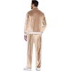 imageCOOFANDY Mens Tracksuit 2 Piece Set Velour Sweatsuit Jogging Suits Full Zip Jacket Pants OutfitsLight Khaki