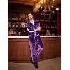 imageCOOFANDY Mens Tracksuit 2 Piece Set Velour Sweatsuit Jogging Suits Full Zip Jacket Pants OutfitsLight Purple