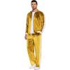 imageCOOFANDY Mens Tracksuit 2 Piece Set Velour Sweatsuit Jogging Suits Full Zip Jacket Pants OutfitsMedium Yellow