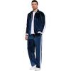 imageCOOFANDY Mens Tracksuit 2 Piece Set Velour Sweatsuit Jogging Suits Full Zip Jacket Pants OutfitsNavy Blue
