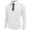imageCOOFANDY Mens V Neck Cardigan Sweater Casual Lightweight Button Down Knitted Cardigan SweaterAll White