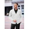 imageCOOFANDY Mens V Neck Cardigan Sweater Casual Lightweight Button Down Knitted Cardigan SweaterAll White