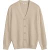 imageCOOFANDY Mens V Neck Cardigan Sweater Casual Lightweight Button Down Knitted Cardigan SweaterBeige