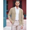 imageCOOFANDY Mens V Neck Cardigan Sweater Casual Lightweight Button Down Knitted Cardigan SweaterBeige