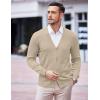 imageCOOFANDY Mens V Neck Cardigan Sweater Casual Lightweight Button Down Knitted Cardigan SweaterBeige