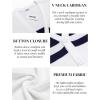imageCOOFANDY Mens V Neck Cardigan Sweater Casual Lightweight Button Down Knitted Cardigan SweaterWhite Stripe