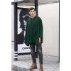 imageCOOFANDY Unisex Casual Hooded Poncho Cape Cloak Fashion Coat Hoodie Pullover with PocketGreen Black
