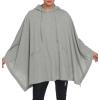 imageCOOFANDY Unisex Casual Hooded Poncho Cape Cloak Fashion Coat Hoodie Pullover with PocketGrey