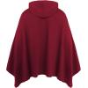 imageCOOFANDY Unisex Casual Hooded Poncho Cape Cloak Fashion Coat Hoodie Pullover with PocketRed