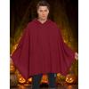 imageCOOFANDY Unisex Casual Hooded Poncho Cape Cloak Fashion Coat Hoodie Pullover with PocketRed