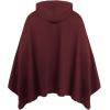 imageCOOFANDY Unisex Casual Hooded Poncho Cape Cloak Fashion Coat Hoodie Pullover with PocketWine Red