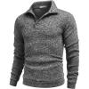 imageCOOFANDY Mens Casual Slim Fit Pullover Sweater Knitted Thermal SweatshirtBlack and White