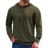imageCOOFANDY Mens Hoodies Pullover Long Sleeve Casual Fashion Sweatshirts Drawstring Gym Hooded Shirt with Kanga PocketArmy Green