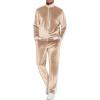 imageCOOFANDY Mens Tracksuit 2 Piece Set Velour Sweatsuit Jogging Suits Full Zip Jacket Pants OutfitsLight Khaki